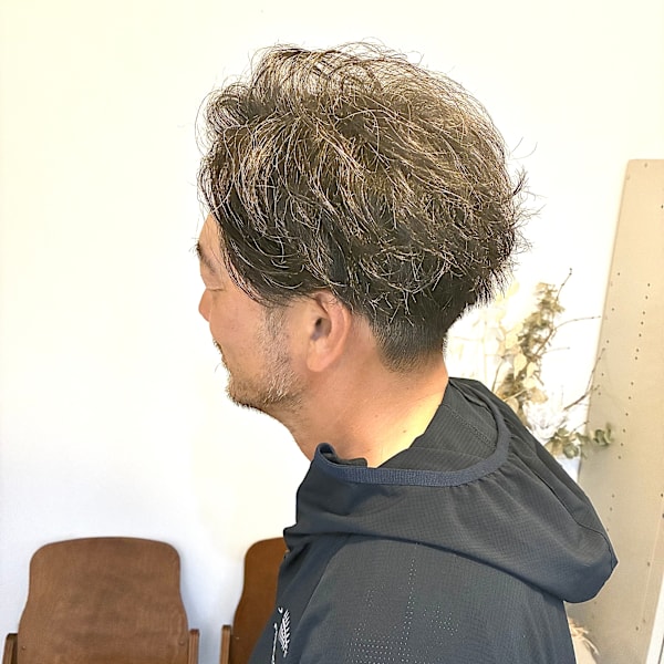 メンズ　フェザーパーマ