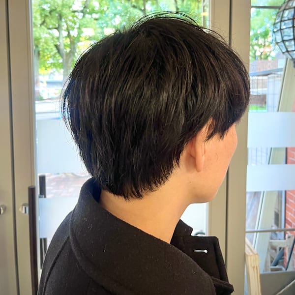 刈り上げなしマッシュヘア