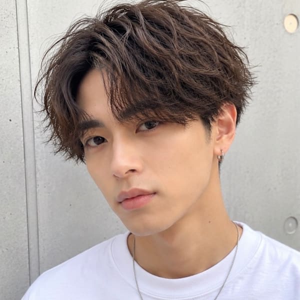 20代30代40代メンズパーマスペインカールメンズマッシュ