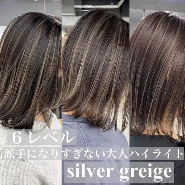 白髪ぼかしショート