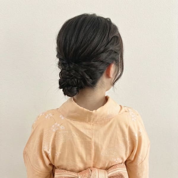 浴衣着付（10種ヘアアレンジサービス）プランのヘアセット6