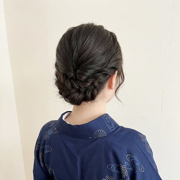 浴衣着付（10種ヘアアレンジサービス）プランのヘアセット9