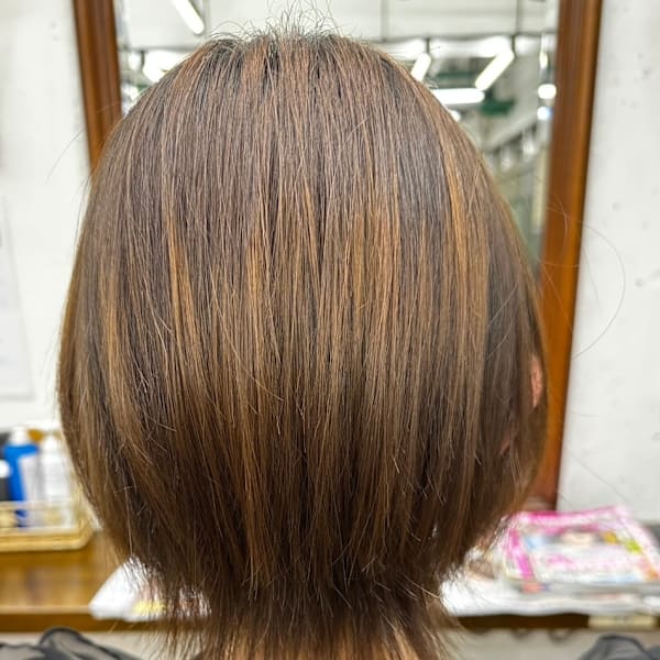 ロングからショートへ縮毛矯正ビフォーアフター