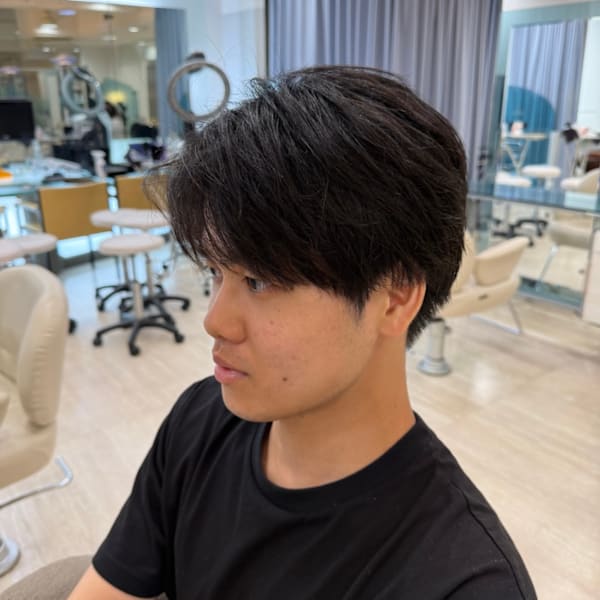 ノーセットでも！ナチュラルセンターパート