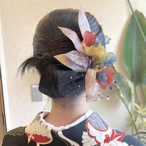 えりあし５センチ　タイトシニヨンスタイル