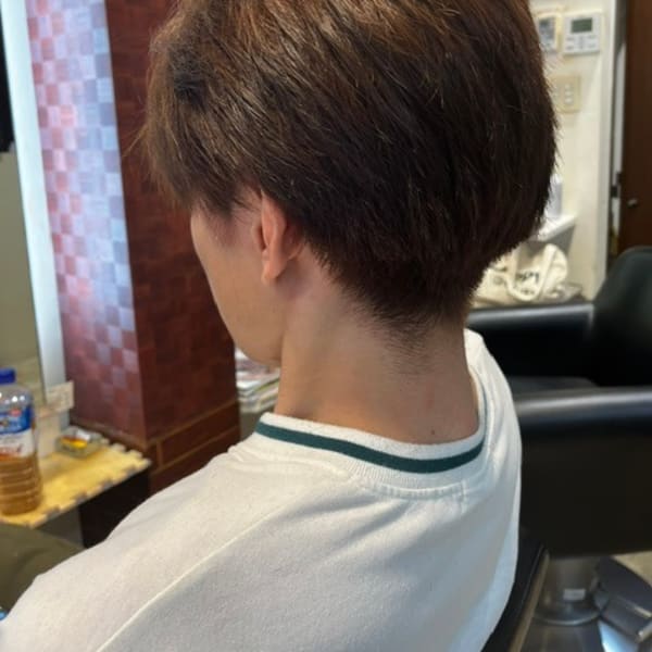 メンズセンターパート
