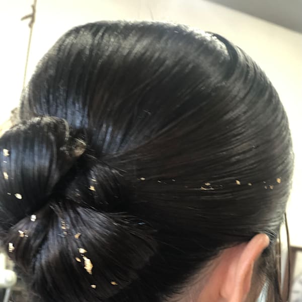 リボンヘアアレンジ
