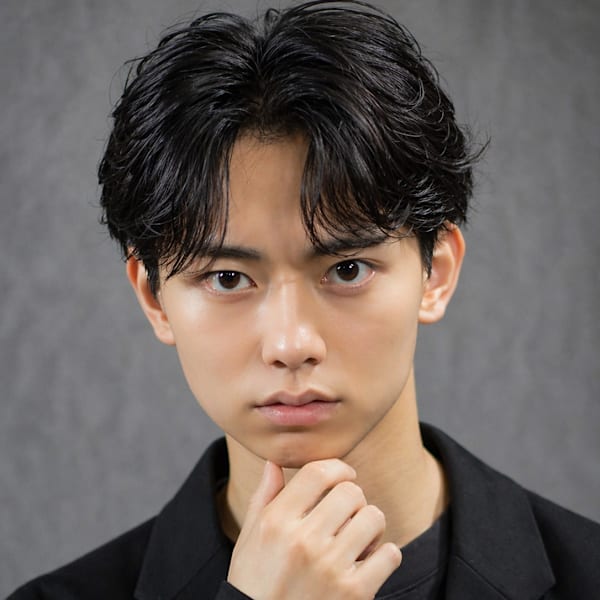 ニュアンスパーマ×フェザーパーマ×センターパート×men's|men's salon owl心斎橋【メンズパーマ特化メンズsalon】