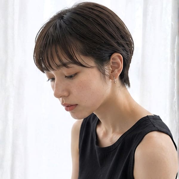 【MICHI 富田店　古作蓮】ショート シースルーバング