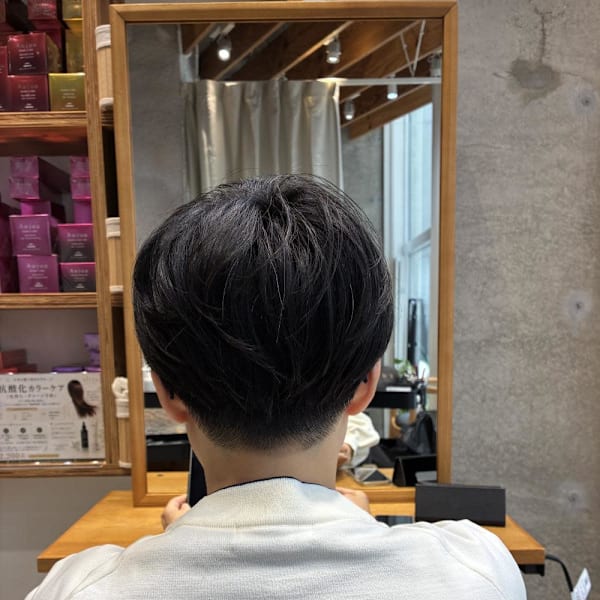 ◇大人40代50代60代ショートボブ丸みショート白髪ぼかし