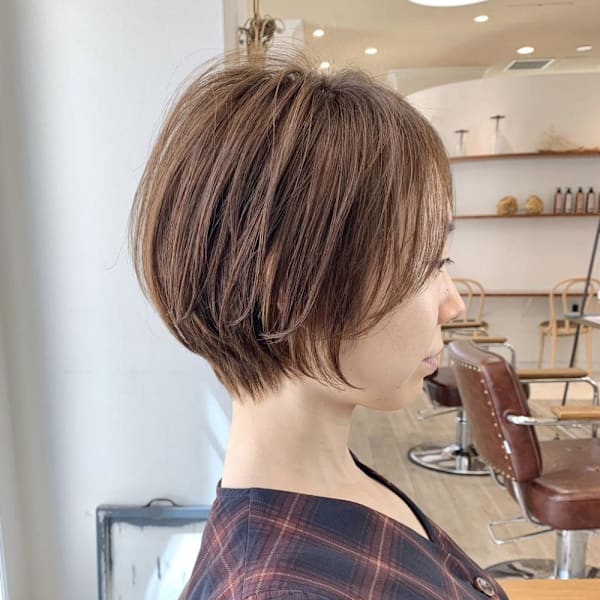 ◇大人可愛い40代50代60代ショートボブショート白髪ぼかし