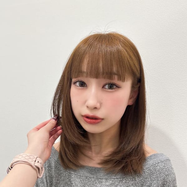 明るめベージュ×レイヤーで垢抜けヘア♪ ＊ひな＊