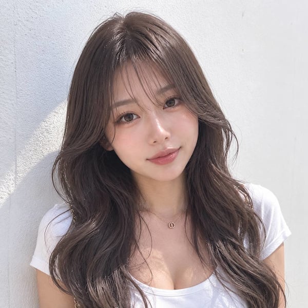 韓国風ウェーブロング