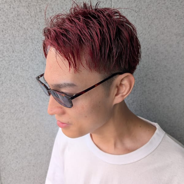 オレンジレッド　メンズショート