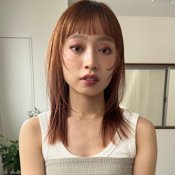 セミロングレイヤーフェイスレイヤー|kino
