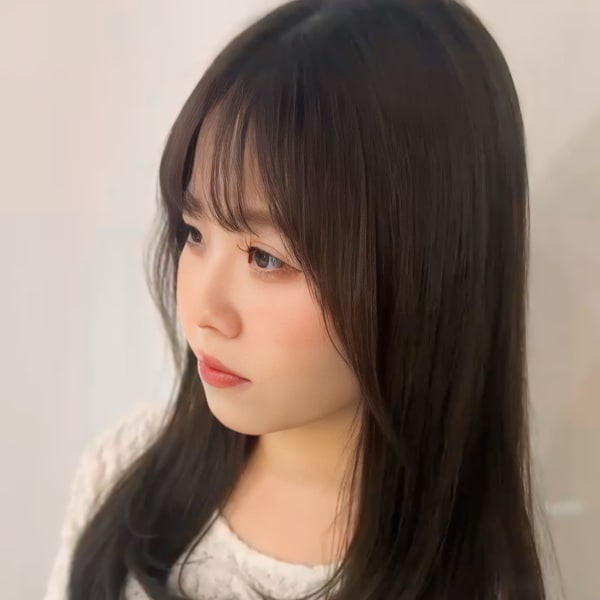 韓国風レイヤーロング×艶髪ダークカラー|AGATA hair 西風新都店