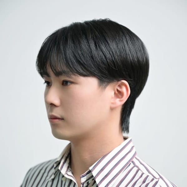 【メンズ韓国ヘア】毛流れで作るシースルーマッシュウルフ