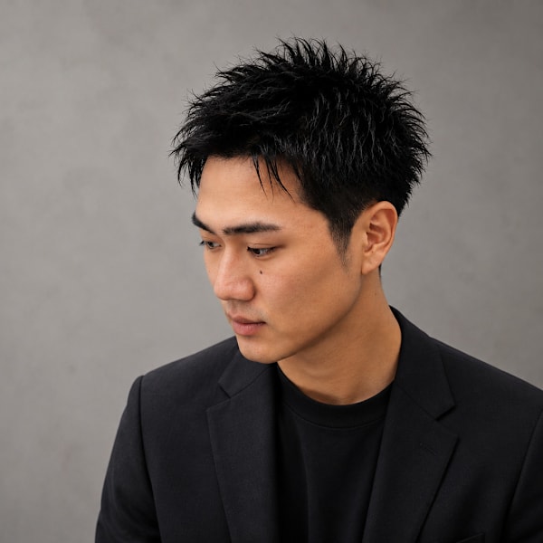 大人爽やかアップバングショート