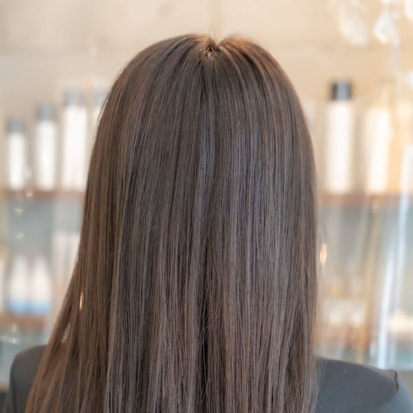 ♪オリーブグレークラゲヘアーココアベージュ小顔レイヤー黒髪|Cleome パーソナルカラー&骨格診断 田町店