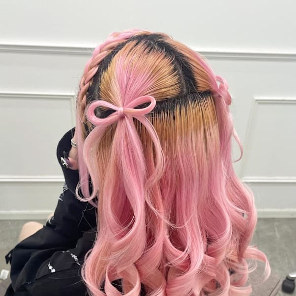 【ヘアメ】リボン付きハーフツイン♪_ユウ