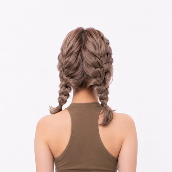 編み込みヘアダウン