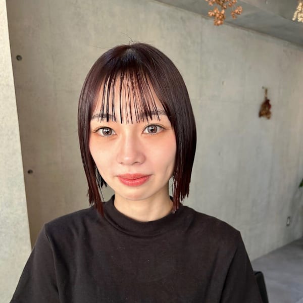 大人抜け感ボブ/20代30代大人可愛いヘア/暖色カラー