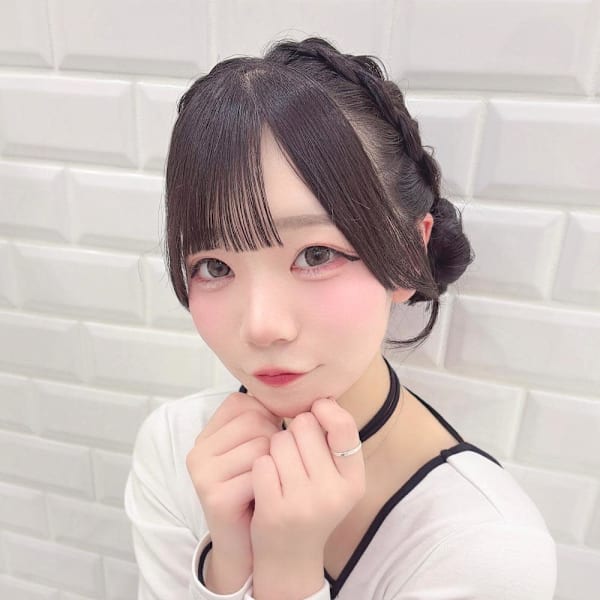 可愛いお顔周り×編み込みツインお団子＊まゆ