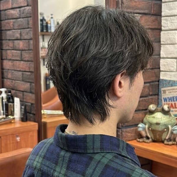 立体的な重なりと動きの大人のマッシュ【337スタイル】