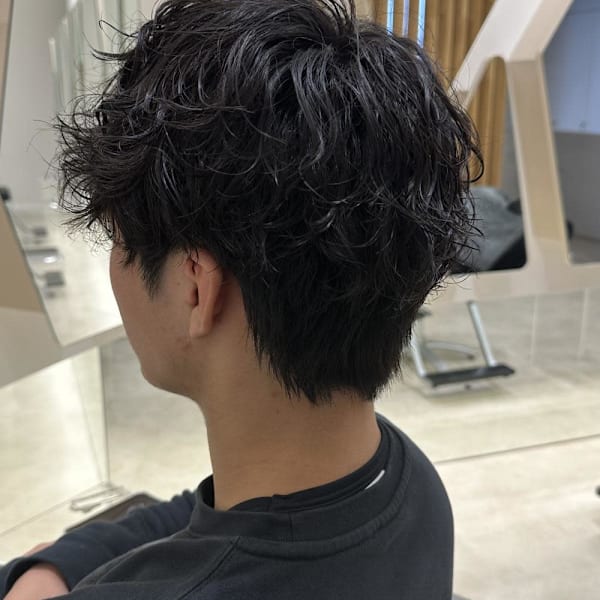 【大根担当】襟足あり×緩めスパイラルパーマ