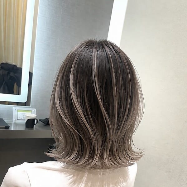 切りっぱなしバレイヤージュ