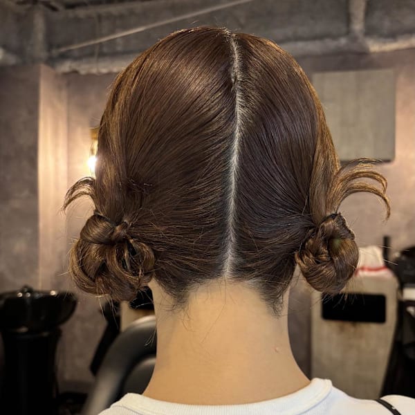《あやね》ヘアセット／ツイン×カチモリ