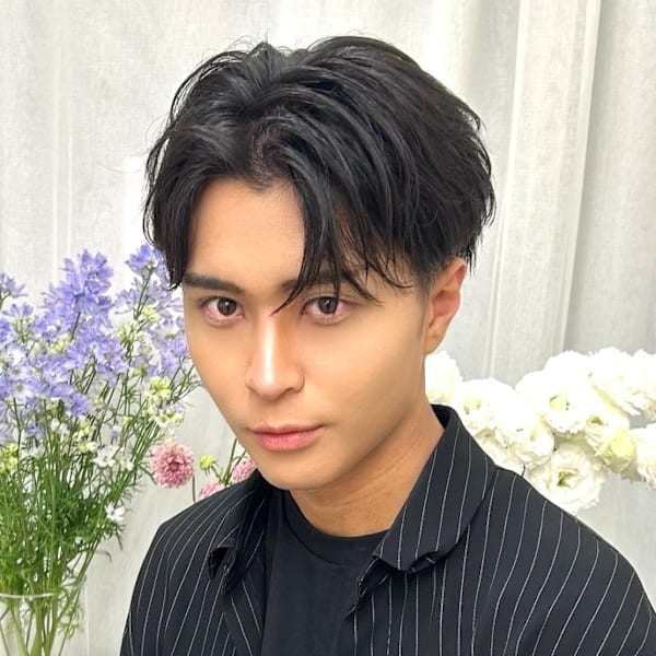 メンズカット大人センターパート20代30代|re’ll*花屋併設の美容院*