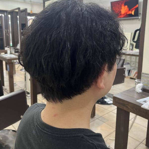 刈り上げない！ゆるめ波巻きパーマ