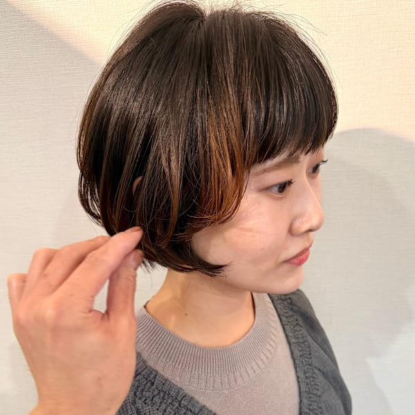 デザインショートボブ