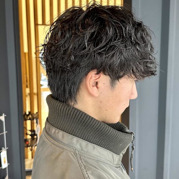 【大根担当】刈り上げなし×スパイラルパーマ