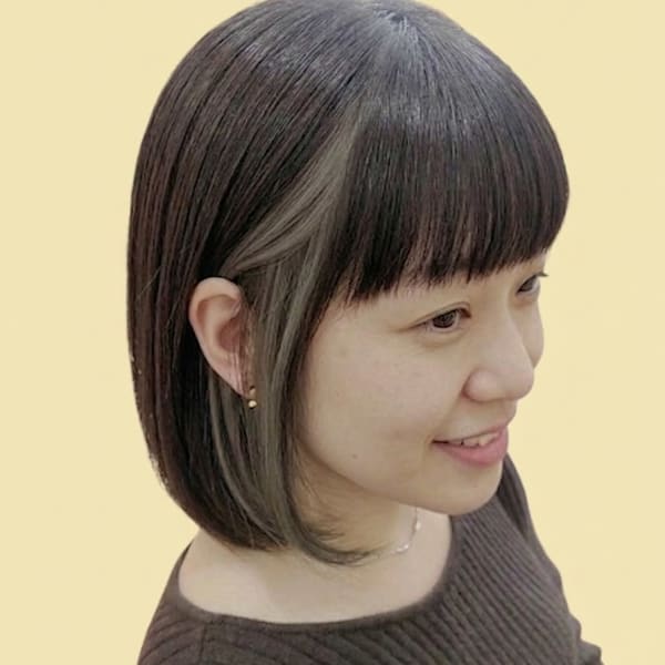 フェイスラインを白髪活かしデザインカラー☆