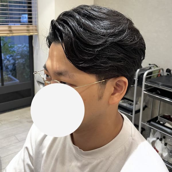 艶感毛流れセンターパート