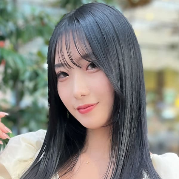 シアーブラックロングストレート艶髪ナチュラルレイヤー  