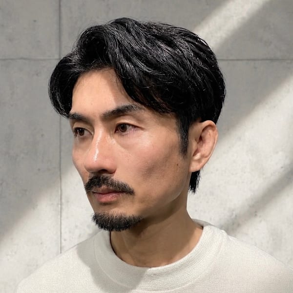 大人のナチュラル毛流れカット