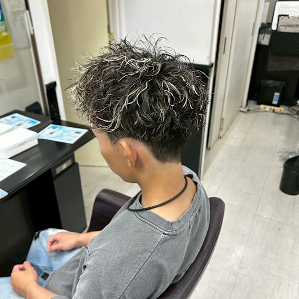 メンズパーマメッシュ
