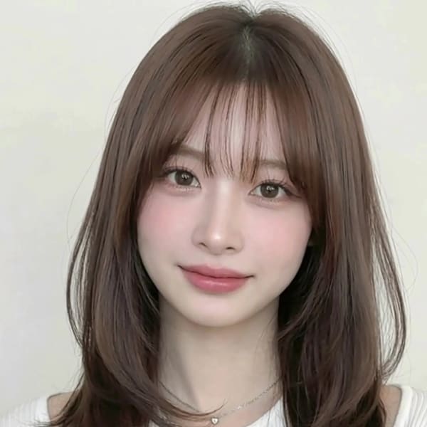 韓国ウルフレイヤー/グレージュ透明感カラーブリーチなし