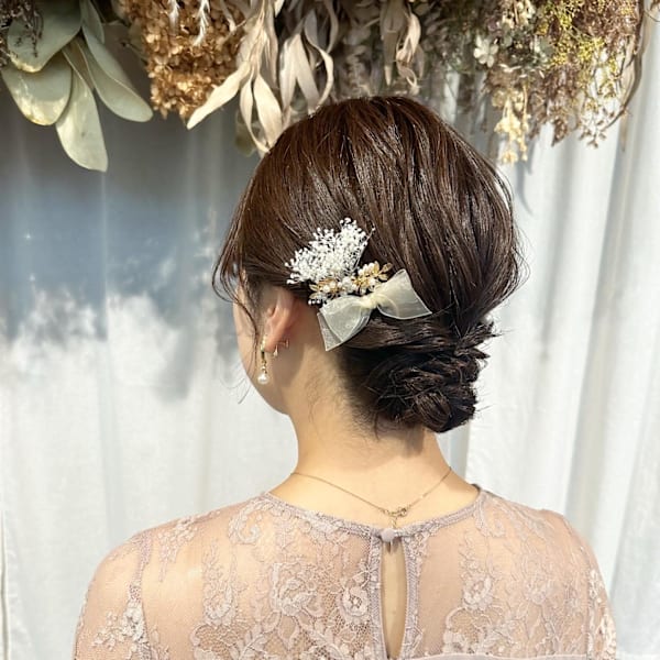 ヘアセット/ヘアアレンジ/結婚式ヘア/シニヨン/ハーフアップ