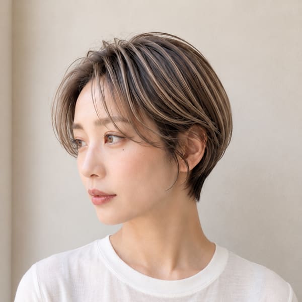 ハイライト×大人ハンサムショート