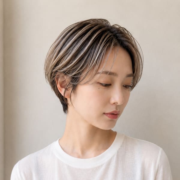 ハイライト×大人ハンサムショート