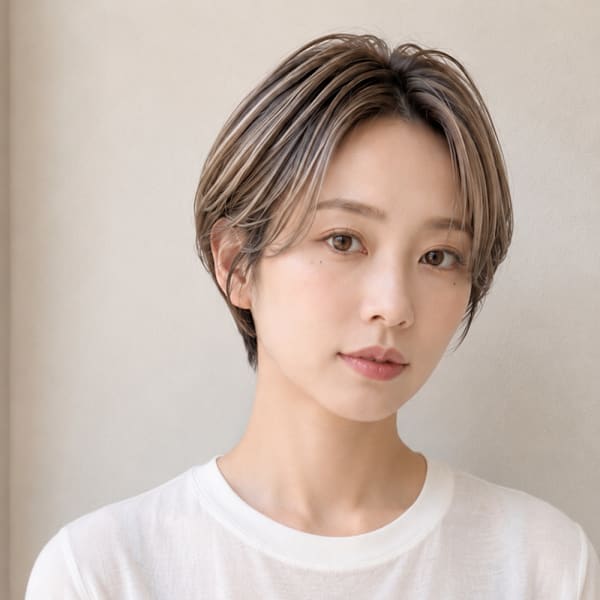 ハイライト×大人ハンサムショート