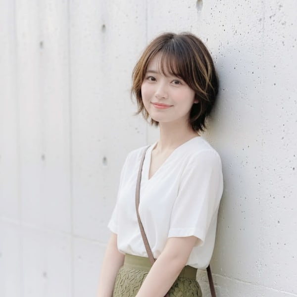 立体感ハイライト×大人上品ショートボブ　【仙台本町】