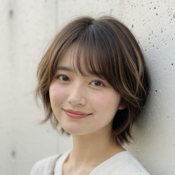  絶壁解消！ふんわり丸みの美シルエットボブ