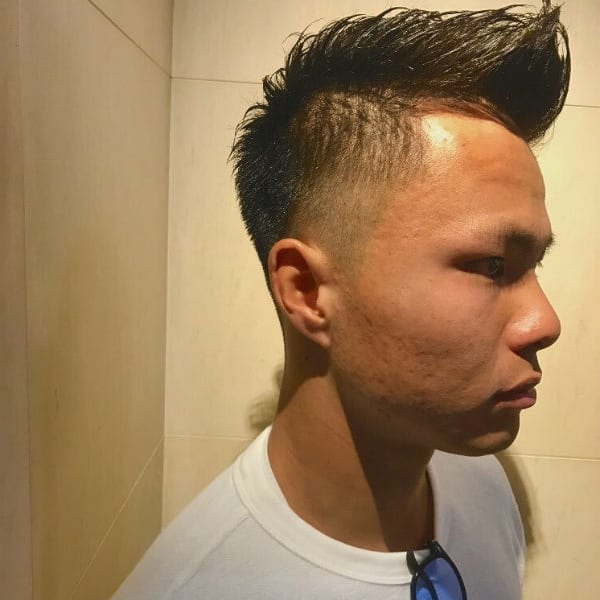 芸能人風フェード<理容室><銀座><メンズ><ショート>