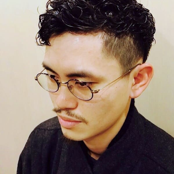 外人風パーマ＜理容室＞＜銀座＞＜メンズ＞＜ショート＞