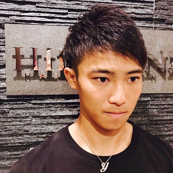 ショートレイヤー＜理容室＞＜銀座＞＜メンズ＞＜ショート＞